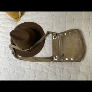 Hammitt cross over, pewter w/ brushed nickel